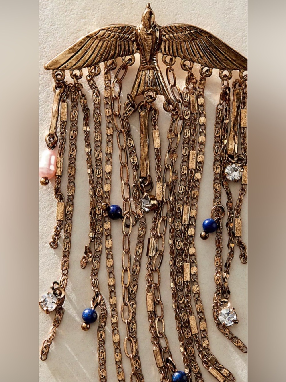 Free People Cresta Dangle Brooch Gold